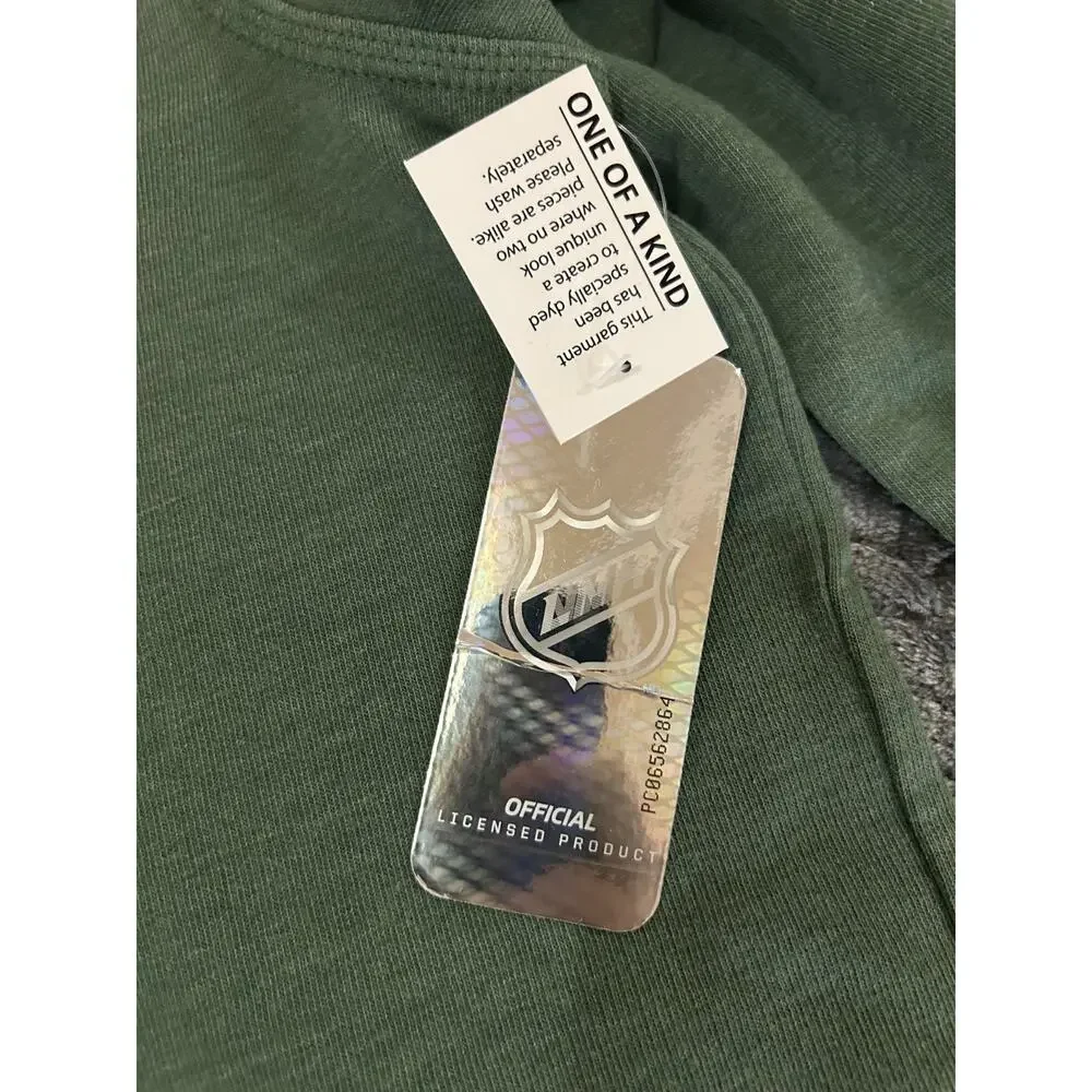 NWT Minnesota Wild Lace Up Hoodie Mens Large Green NHL Hockey Sweatshirt